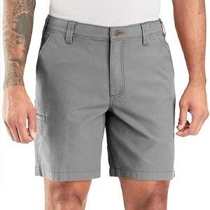 Carhartt Big Man Rugged Flex Relaxed Fit Canvass 8in Grey Shorts 52 waist NWT